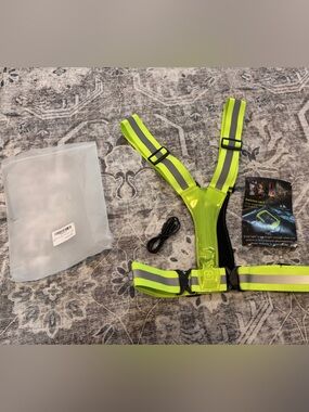 Amazon Neon Yellow Reflective LED Safety Vest for Men